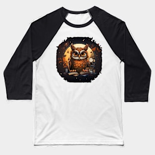 Owl Librarian Baseball T-Shirt